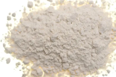 Matériel en poudre blanche fine couramment utilisé dans la production de revêtement en poudre et le mélange sec