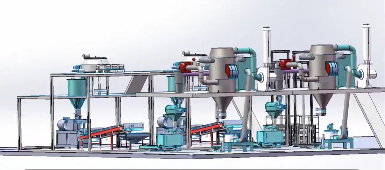 Powder coating split production line