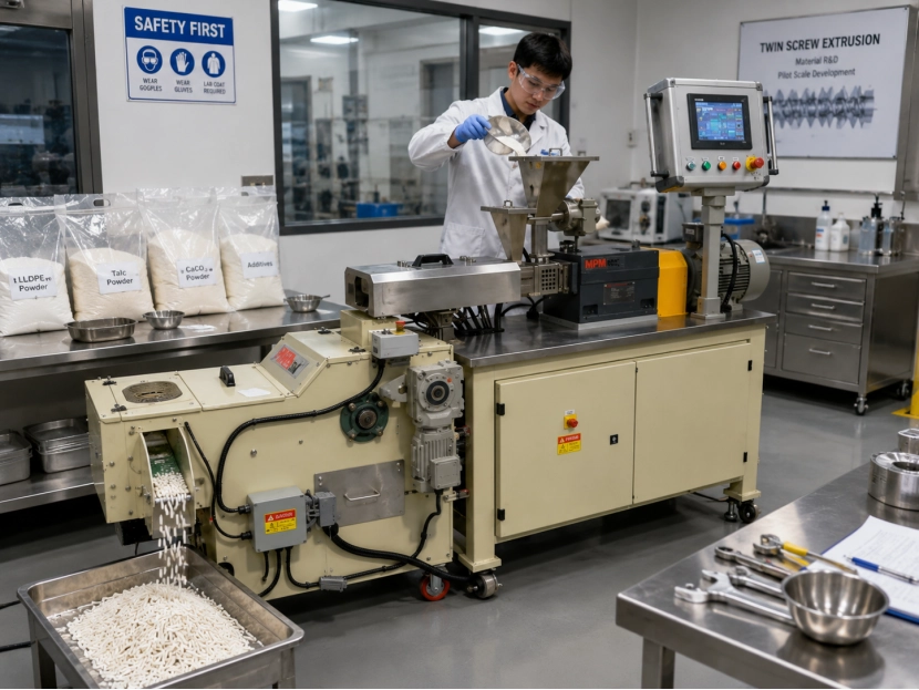 Laboratory and industrial powder coating extrusion equipment